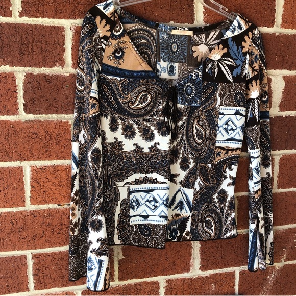 087- Forever 21 scoop neck, long sleeve top, size S - Picture 4 of 10